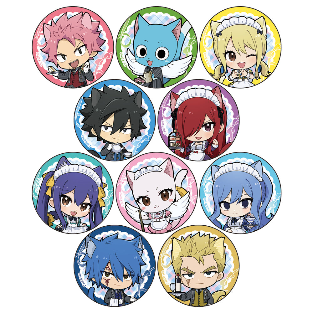 FAIRY TAIL 100年クエスト トレーディング缶バッジ(猫耳給仕服/ミニキャラ) - 公式商品画像 | AniSmile