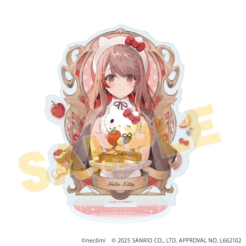 アクリルスタンド「necomi×サンリオキャラクターズ」04/ハローキティ(コラボイラスト) - 公式商品画像 | AniSmile