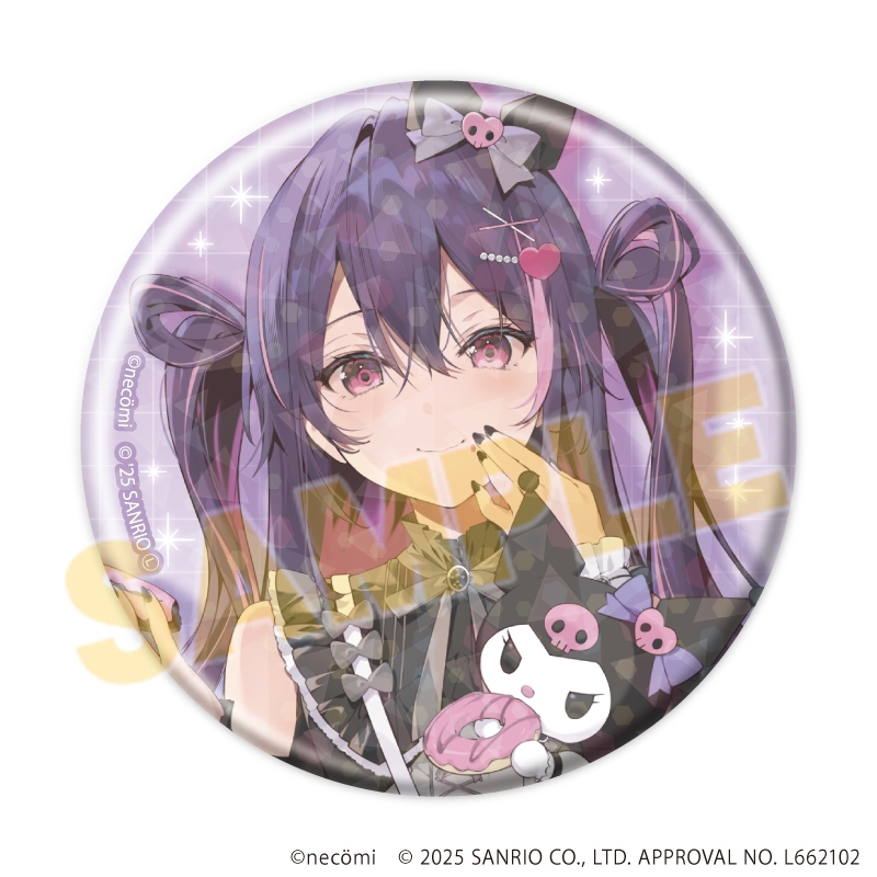 ホログラム缶バッジ(57mm)「necomi×サンリオキャラクターズ」01/ブラインド(全12種)(コラボイラスト) 画像 2 | AniSmile