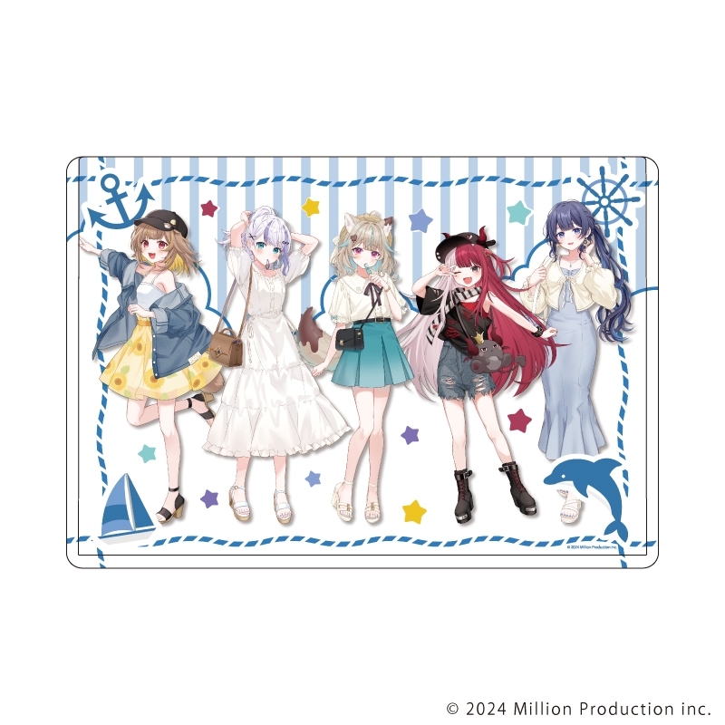 キャラクリアケース「Million Production」01/集合イラスト 夏デートver.(描き起こしイラスト) - 公式商品画像 | AniSmile