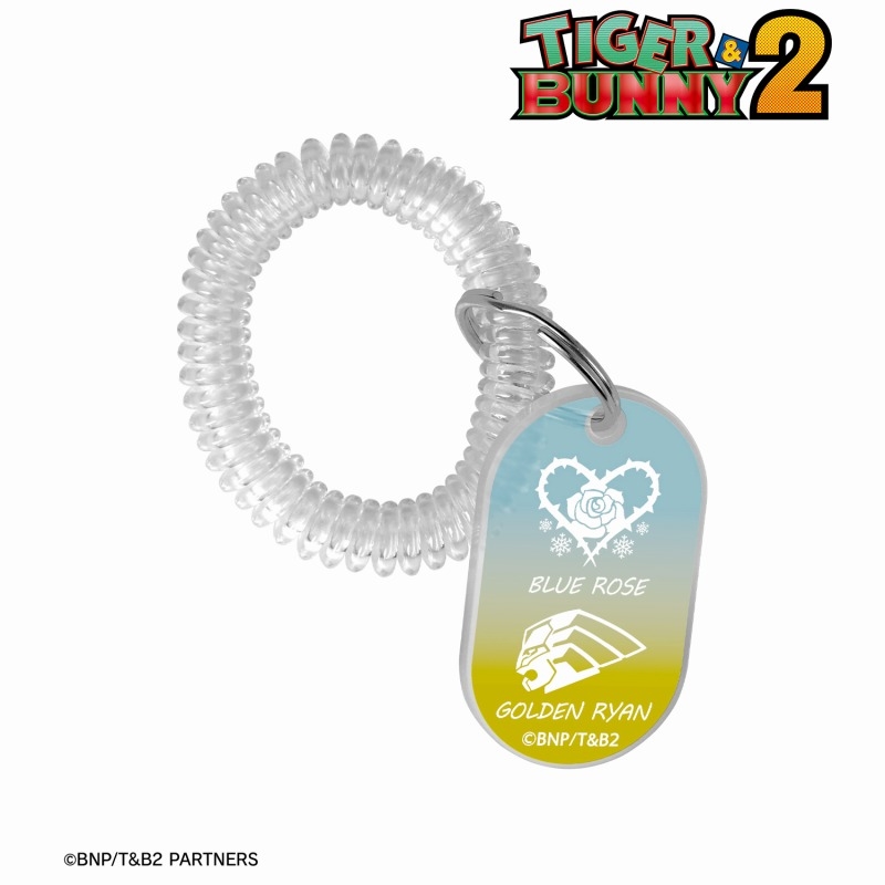 TIGER & BUNNY 2 ブルーローズ&ゴールデンライアン ロッカーキー風アクリルキーホルダー 画像 2 | AniSmile