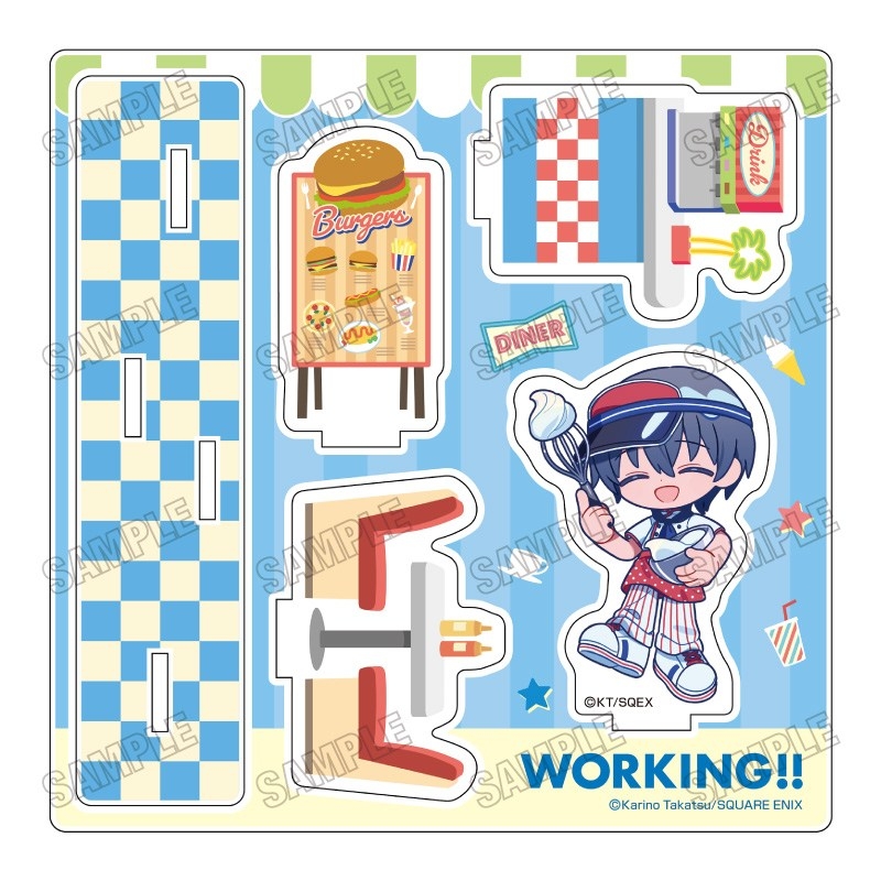 「WORKING!!」 描き起こしミニアクリルジオラマ【ダイナーver.】⑥相馬博臣 - 公式商品画像 | AniSmile