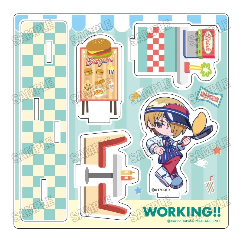 「WORKING!!」 描き起こしミニアクリルジオラマ【ダイナーver.】⑤佐藤 潤 - 公式商品画像 | AniSmile