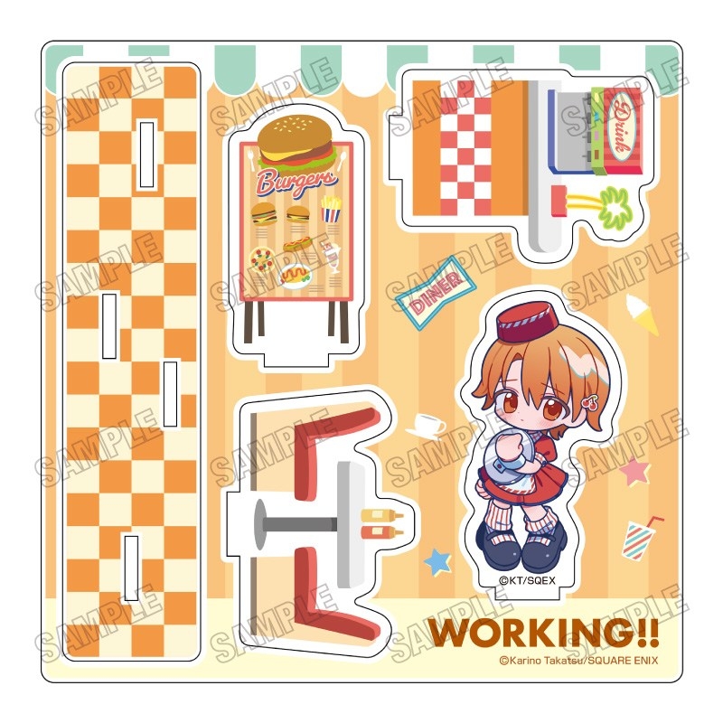 「WORKING!!」 描き起こしミニアクリルジオラマ【ダイナーver.】③伊波まひる - 公式商品画像 | AniSmile