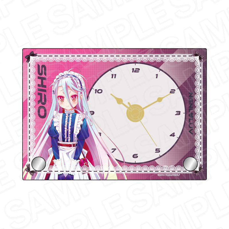 ノーゲーム・ノーライフ ホログラムデカアクリルスタンド 白 サイバーメイド ver. Image 5 | AniSmile