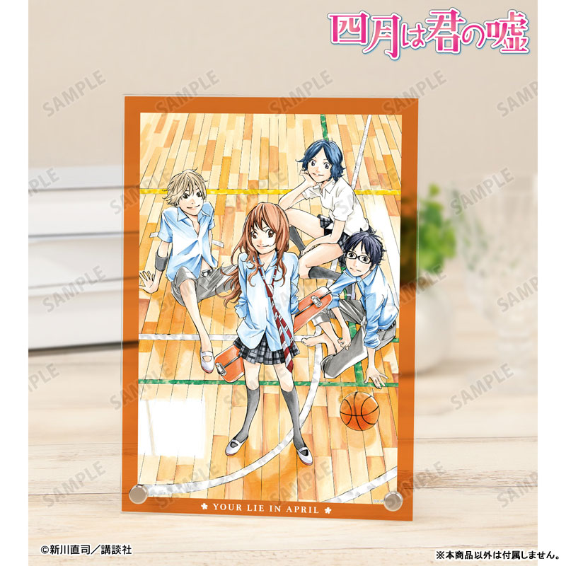 四月は君の嘘 カラーイラスト A5アクリルパネル ver.A 画像 3 | AniSmile