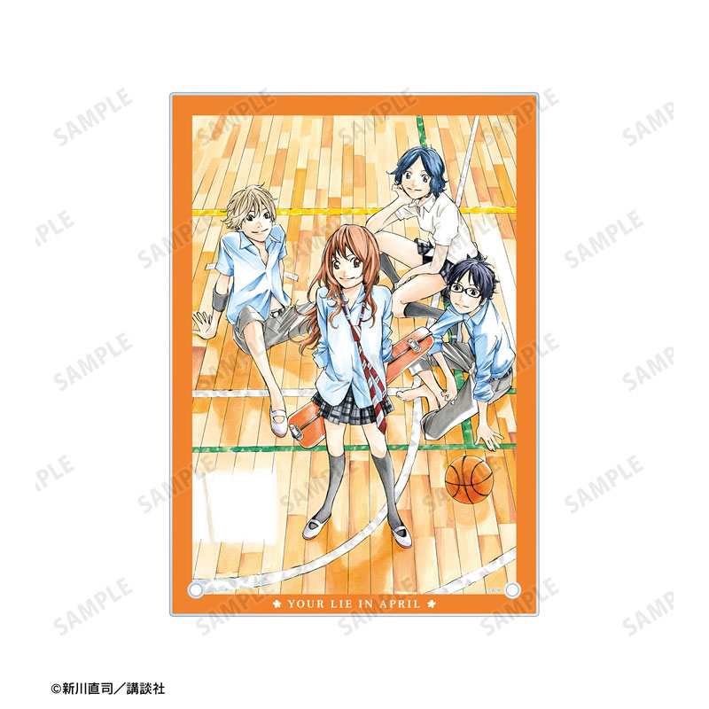 四月は君の嘘 カラーイラスト A5アクリルパネル ver.A 画像 5 | AniSmile