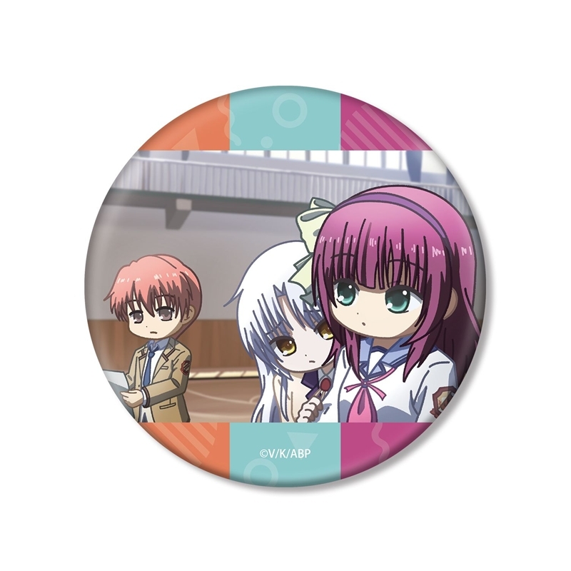 Angel Beats! 仲村ゆり&立華かなで&音無結弦 ゆるコマ BIG缶バッジ - 公式商品画像 | AniSmile