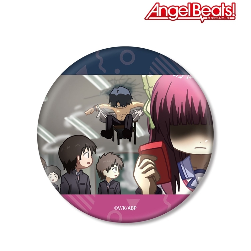 Angel Beats! 仲村ゆり&高松 ゆるコマ BIG缶バッジ 画像 2 | AniSmile