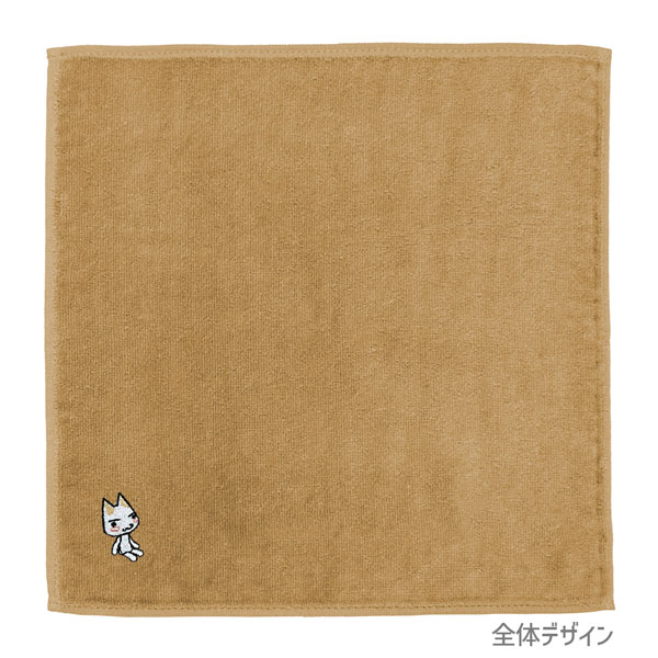 どこでもいっしょ トロ 刺繍ハンドタオル/LIGHT BROWN - 公式商品画像 | AniSmile