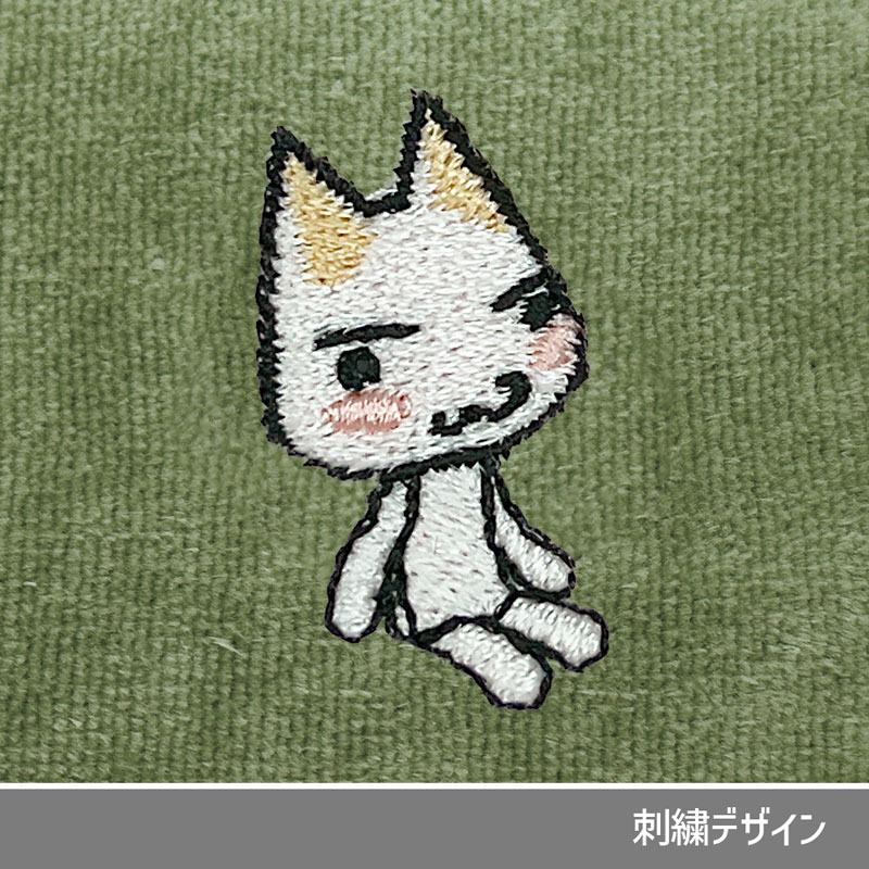 どこでもいっしょ トロ 刺繍ハンドタオル/SAGE GREEN 画像 5 | AniSmile