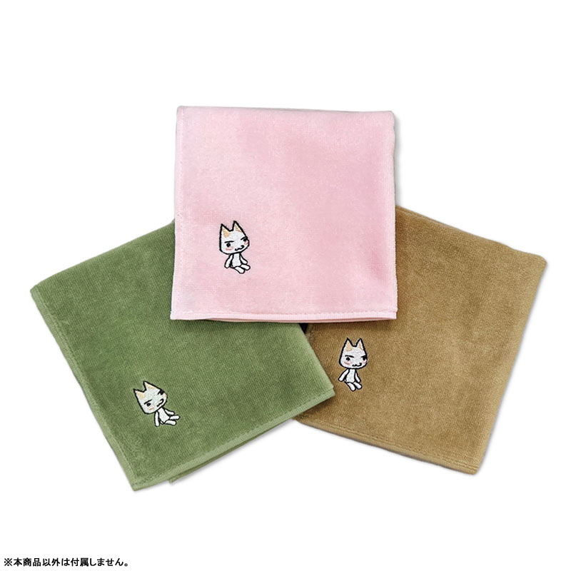 どこでもいっしょ トロ 刺繍ハンドタオル/BABY PINK 画像 3 | AniSmile