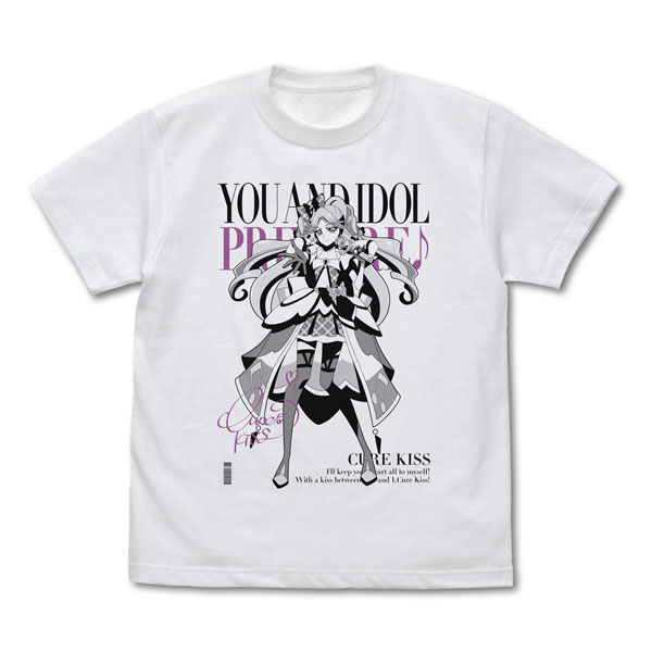 キミとアイドルプリキュア♪ キュアキッス Tシャツ/WHITE-M - 公式商品画像 | AniSmile
