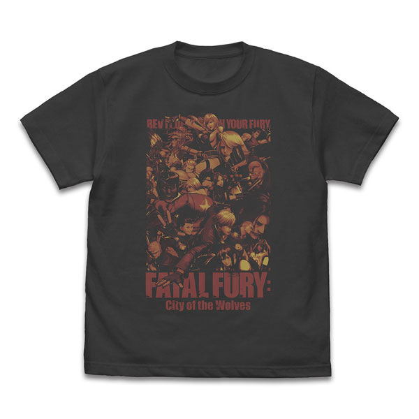 餓狼伝説 City of the Wolves キャラクター Tシャツ/SUMI-L - 公式商品画像 | AniSmile