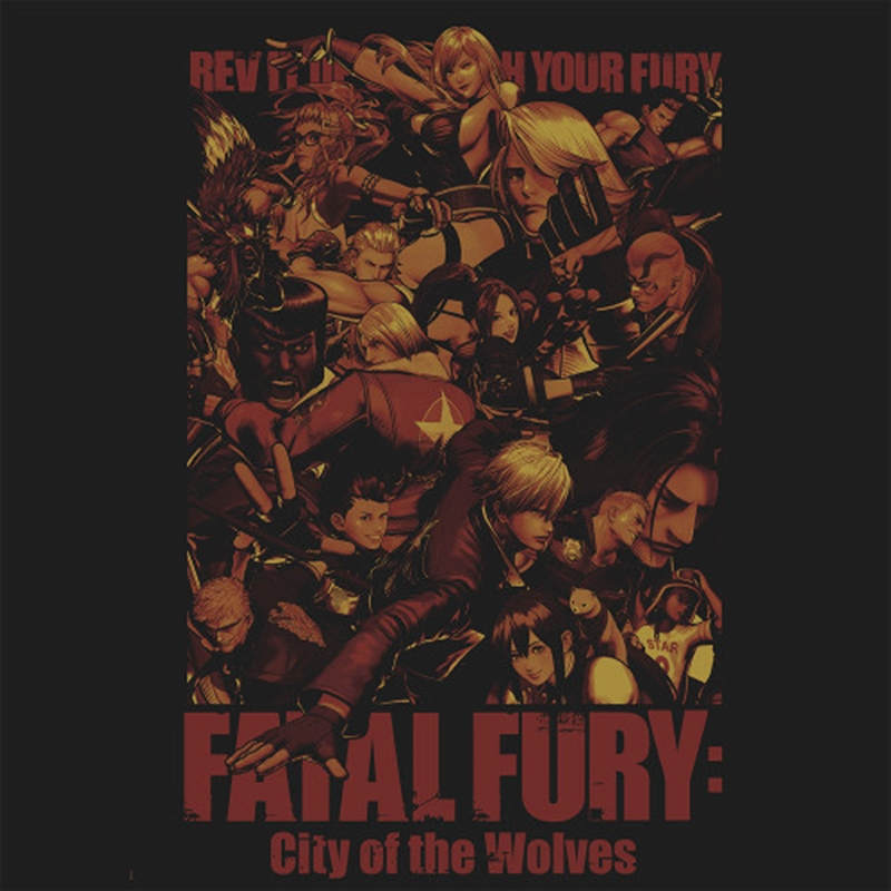 餓狼伝説 City of the Wolves キャラクター Tシャツ/SUMI-M 画像 2 | AniSmile