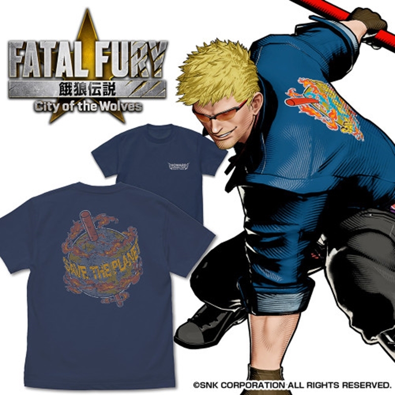 餓狼伝説 City of the Wolves ビリー・カーン ロゴ Tシャツ/SLATE-L - 公式商品画像 | AniSmile