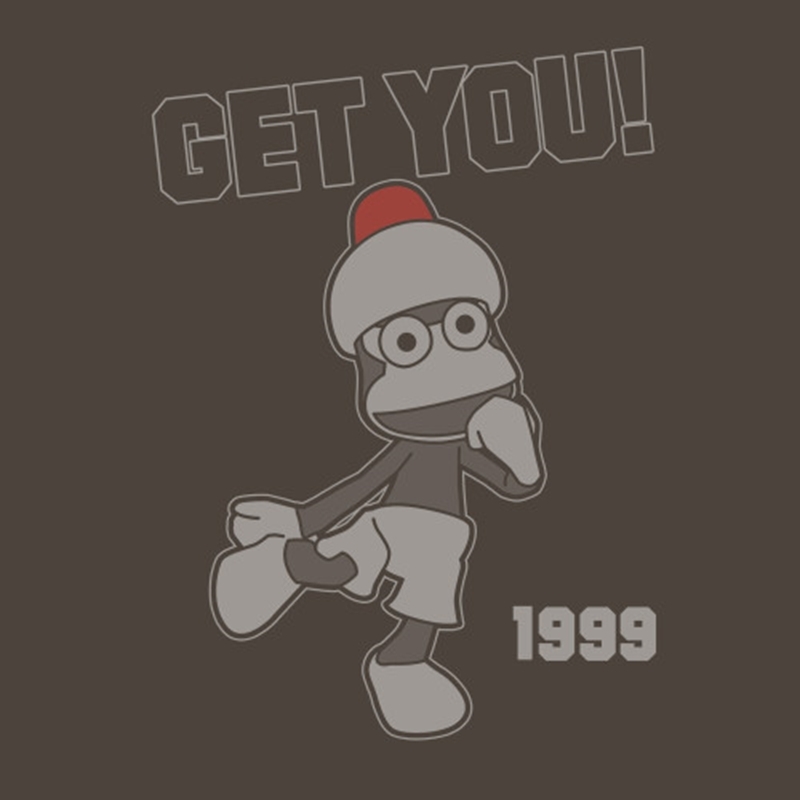 サルゲッチュ ピポサル GET YOU! Tシャツ/CHARCOAL-XL 画像 2 | AniSmile