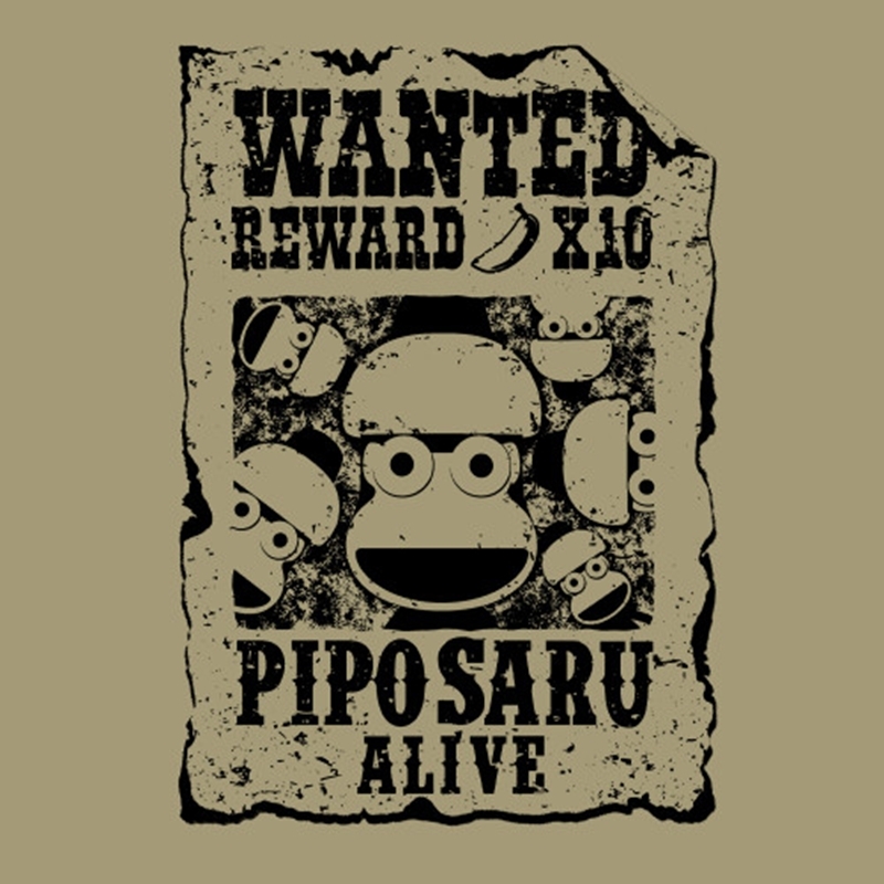 サルゲッチュ ピポサル WANTED Tシャツ/SAND KHAKI-L 画像 2 | AniSmile