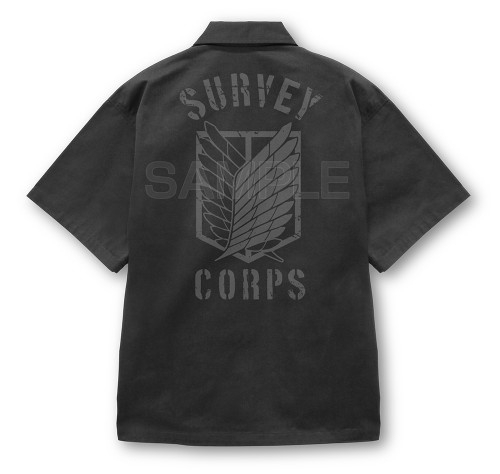 進撃の巨人 調査兵団 ワークシャツ Ver.2.0/GRAY-M 画像 2 | AniSmile