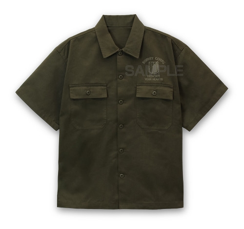 進撃の巨人 調査兵団 ワークシャツ Ver.2.0/MOSS-XXL 画像 3 | AniSmile