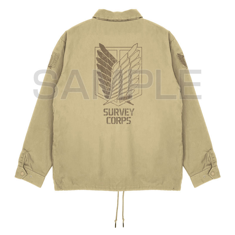 進撃の巨人 調査兵団 T/Cコーチジャケット/BEIGE-L 画像 3 | AniSmile