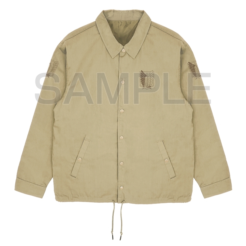 進撃の巨人 調査兵団 T/Cコーチジャケット/BEIGE-M Image 3 | AniSmile