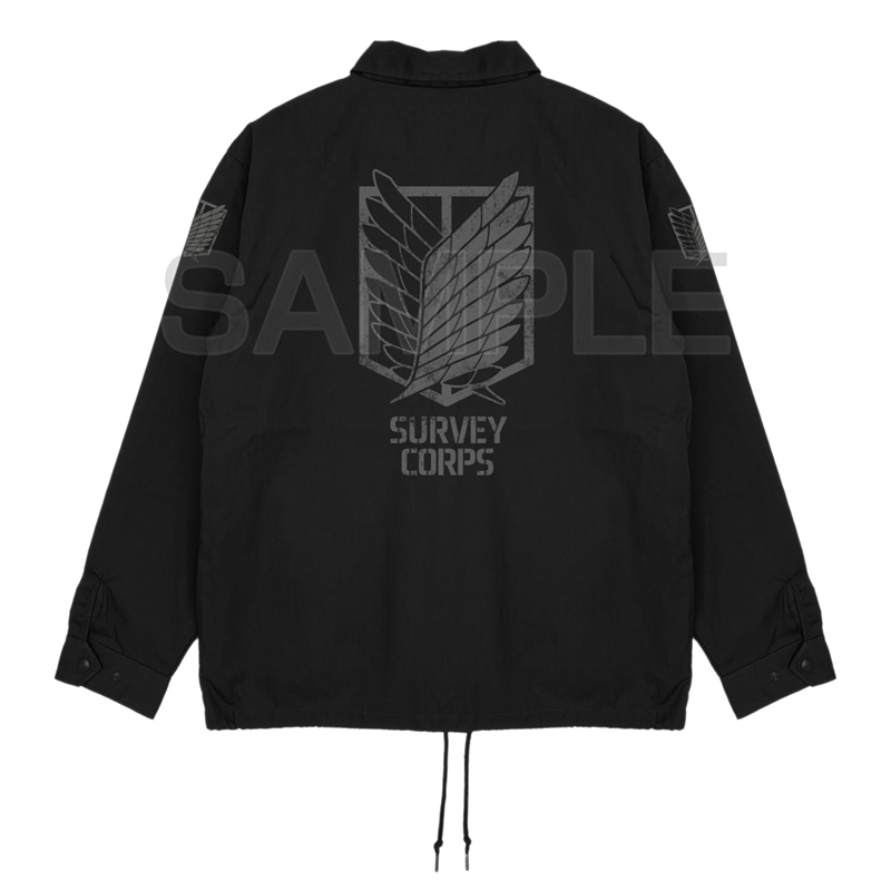 進撃の巨人 調査兵団 T/Cコーチジャケット/BLACK-L Image 2 | AniSmile