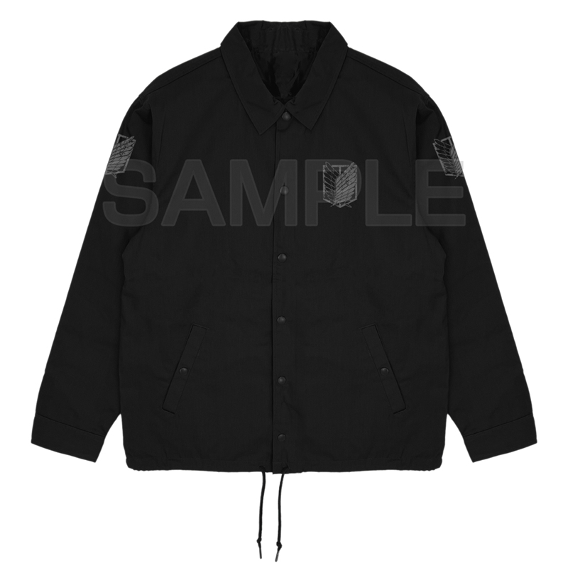 進撃の巨人 調査兵団 T/Cコーチジャケット/BLACK-L Image 3 | AniSmile