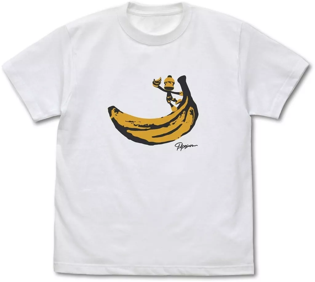 サルゲッチュ ピポサル バナナ Tシャツ/WHITE-M - 公式商品画像 | AniSmile