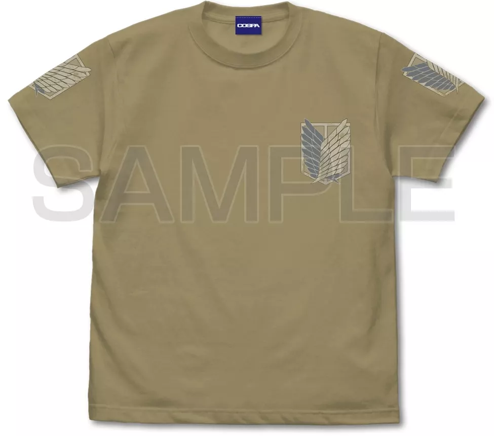 進撃の巨人 調査兵団 TシャツVer2.0/SAND KHAKI-L 画像 2 | AniSmile