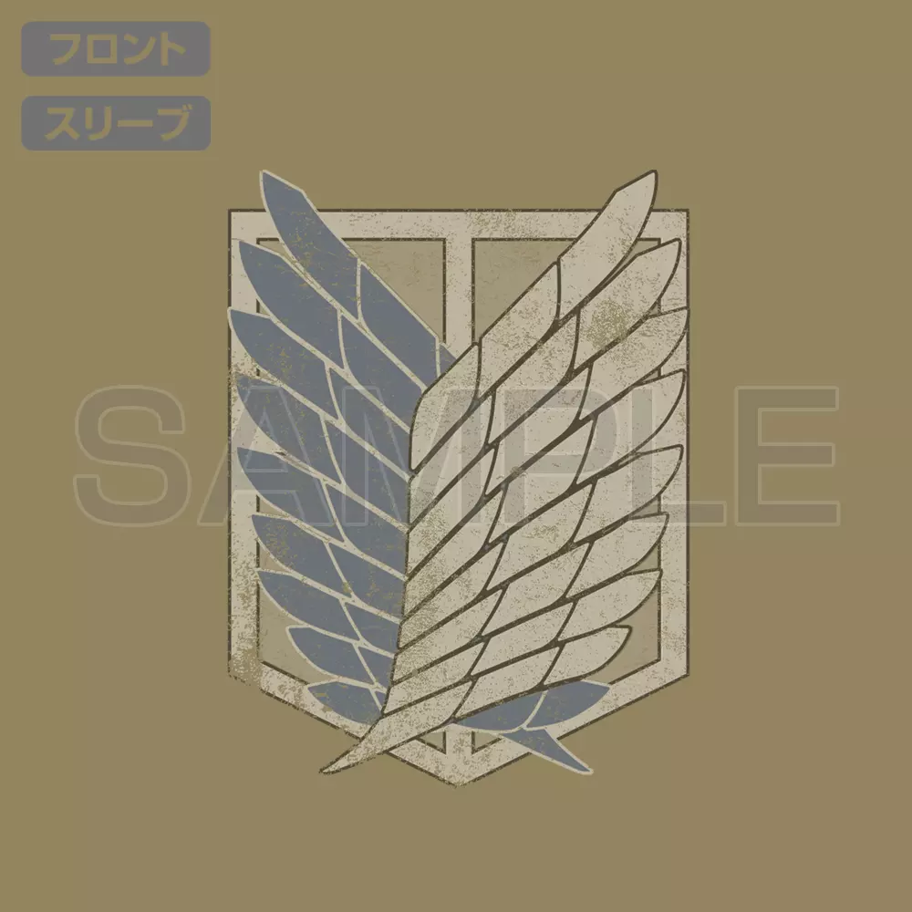 進撃の巨人 調査兵団 TシャツVer2.0/SAND KHAKI-M 画像 3 | AniSmile