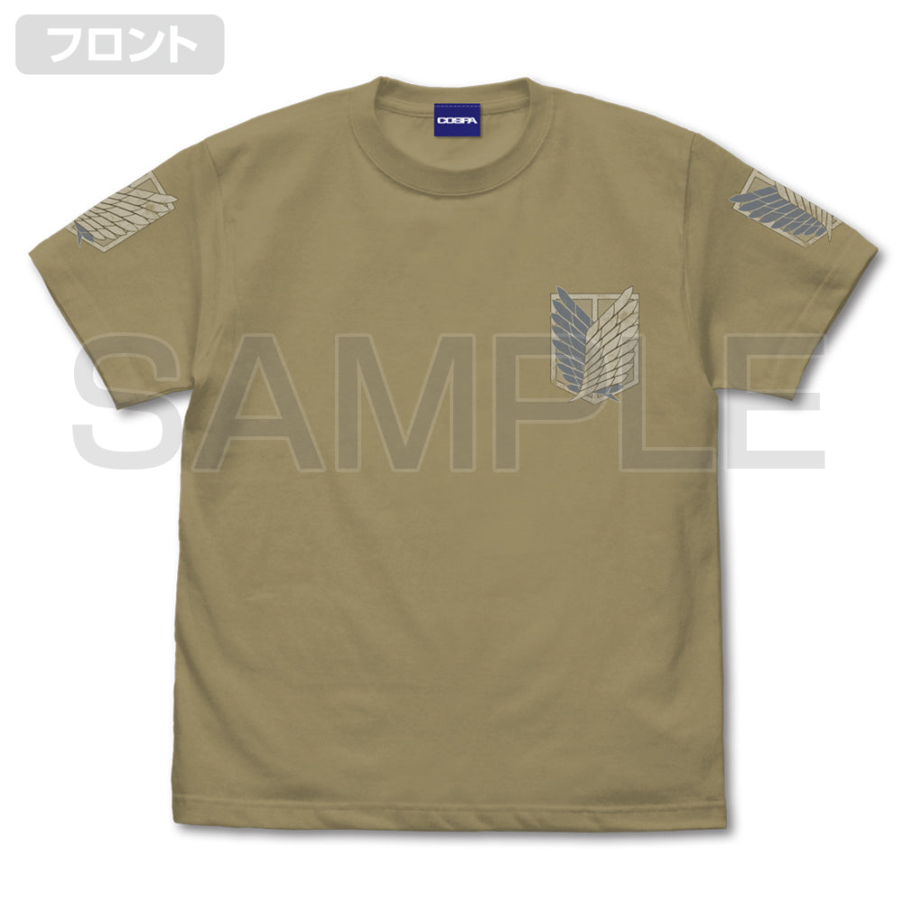 進撃の巨人 調査兵団 TシャツVer2.0/SAND KHAKI-S 画像 2 | AniSmile