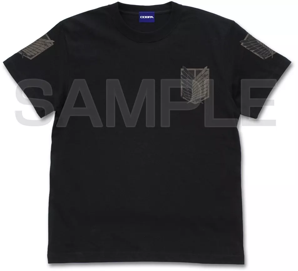 進撃の巨人 調査兵団 TシャツVer2.0/BLACK-M 画像 2 | AniSmile
