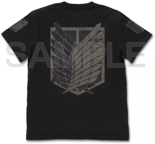 進撃の巨人 調査兵団 TシャツVer2.0/BLACK-S - 公式商品画像 | AniSmile