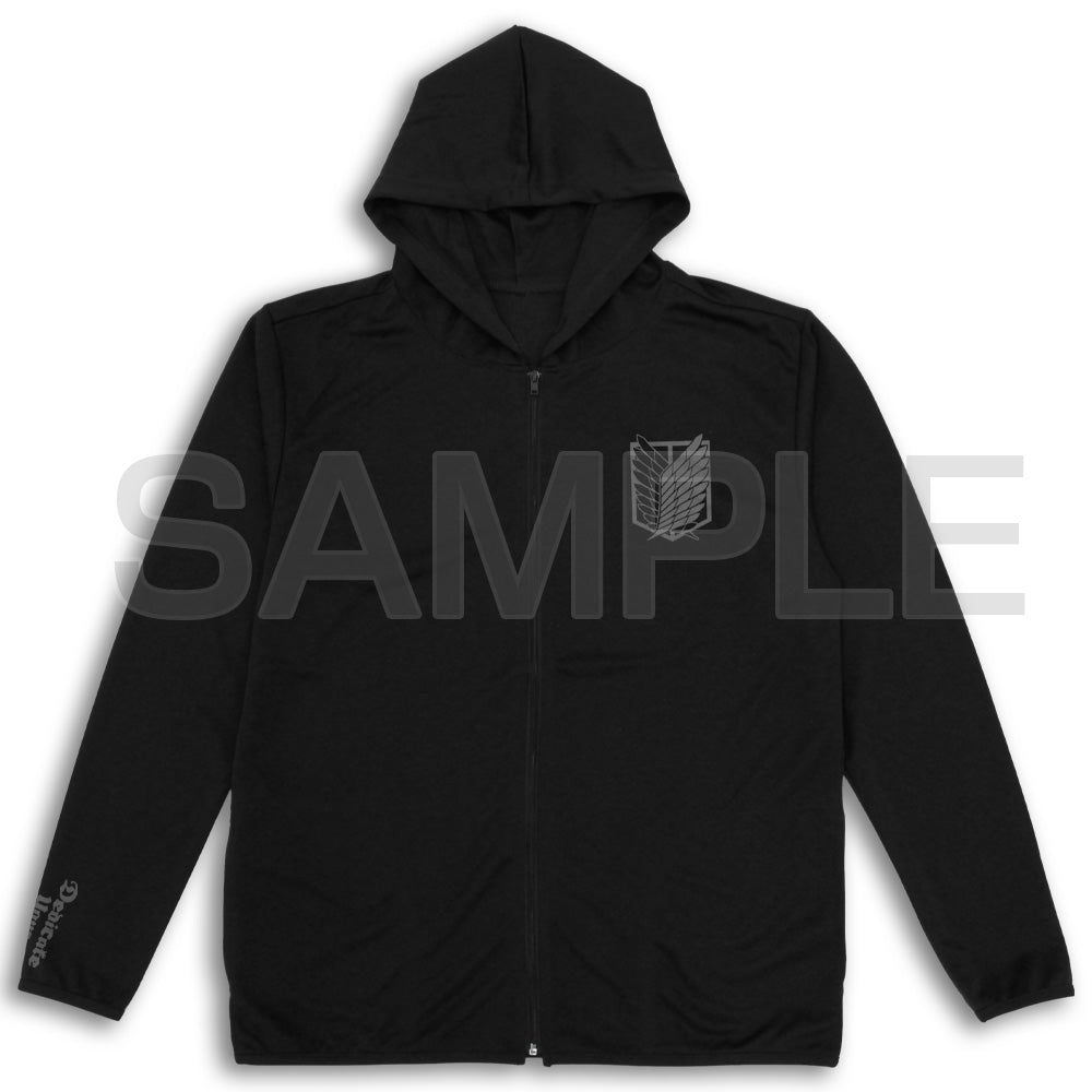 進撃の巨人 調査兵団 薄手ドライパーカー/BLACK-S 画像 2 | AniSmile