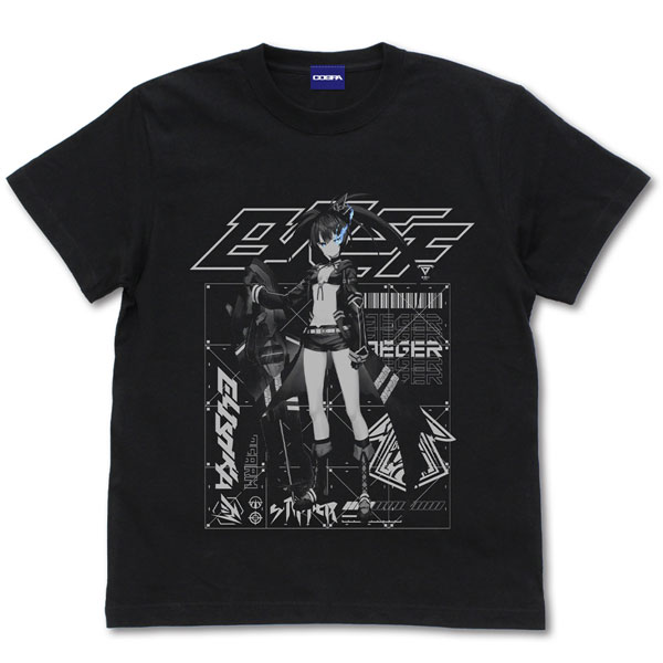 ブラック★ロックシューター FRAGMENT エリシュカ Tシャツ/BLACK- - AniSmile