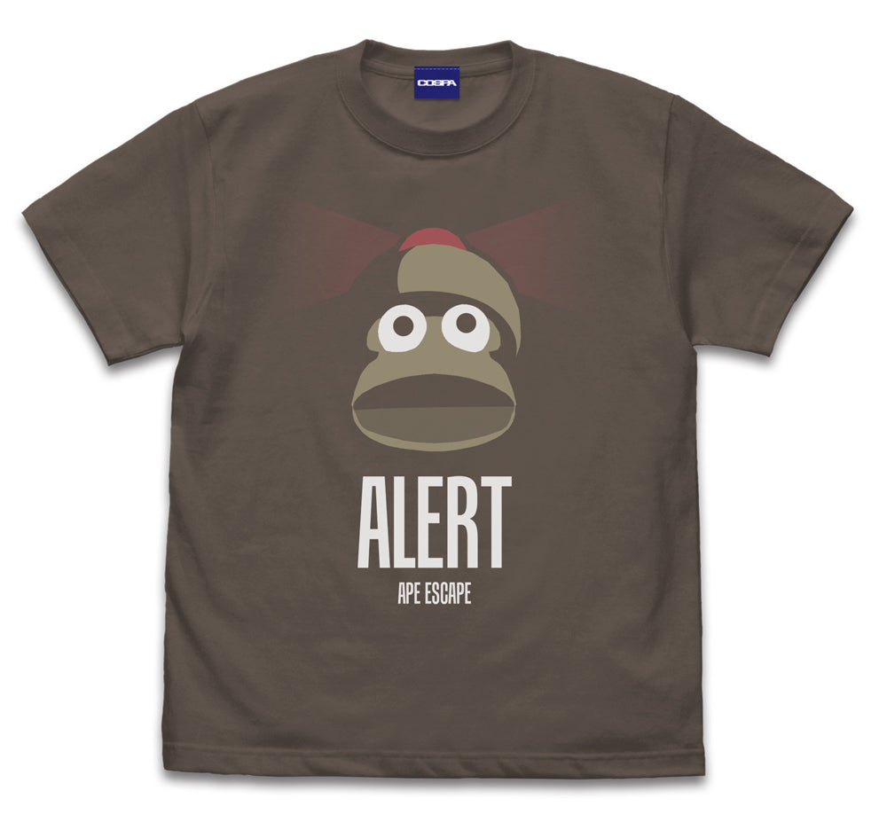 サルゲッチュ ピポサル警戒中 Tシャツ/CHARCOAL-S - AniSmile