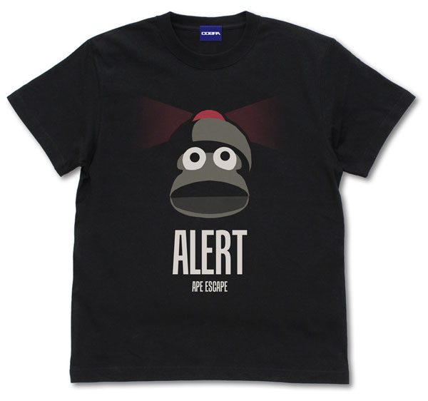 サルゲッチュ ピポサル警戒中 Tシャツ/BLACK-M - AniSmile