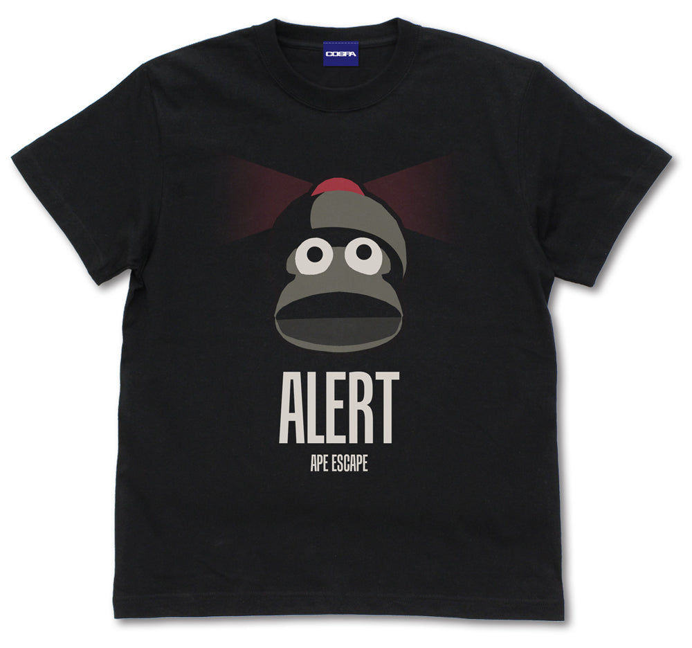 サルゲッチュ ピポサル警戒中 Tシャツ/BLACK-S - AniSmile