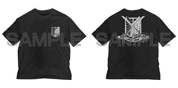 進撃の巨人 調査兵団 ビッグシルエットTシャツ/BLACK-L - 公式商品画像 | AniSmile