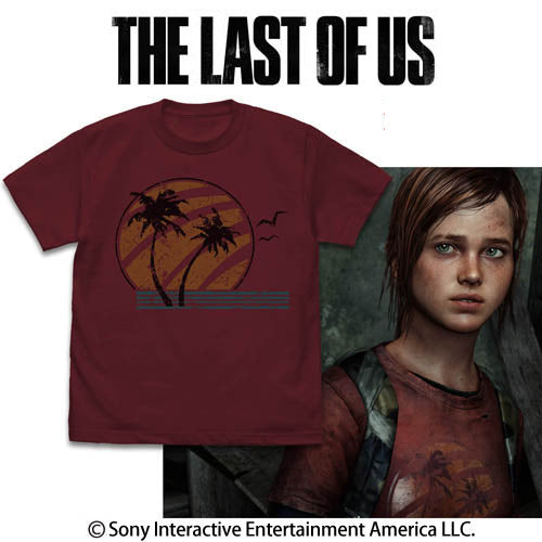 THE LAST OF US Ellie Tシャツ/BURGUNDY-S 画像 2 | AniSmile