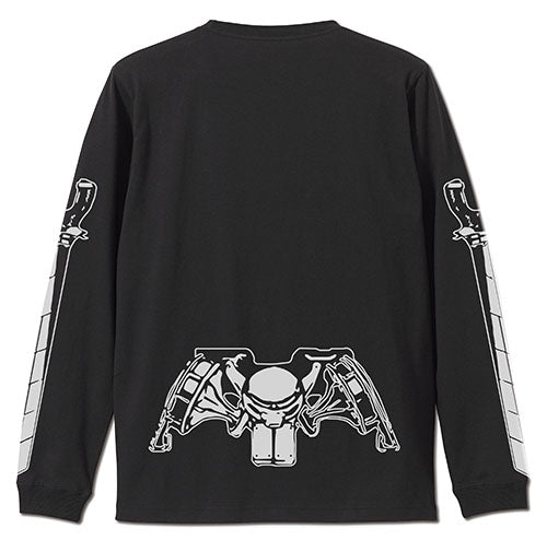 進撃の巨人 調査兵団 袖リブロングスリーブTシャツ/BLACK-S 画像 2 | AniSmile