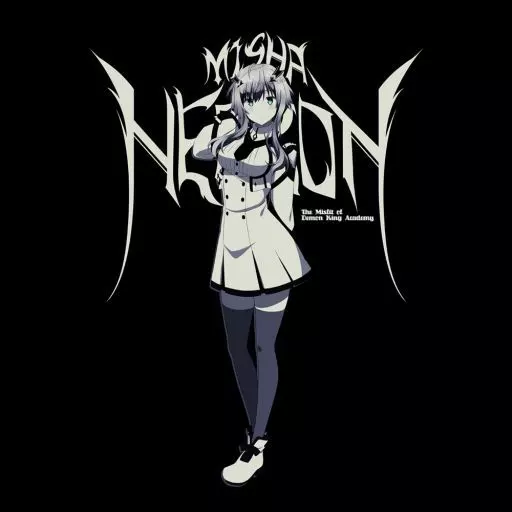 魔王学院の不適合者 ミーシャ・ネクロン Tシャツ/BLACK-XL 画像 2 | AniSmile