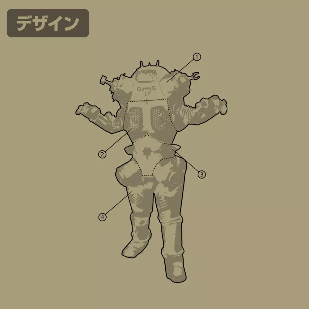 ウルトラセブン キングジョー分離図解 Tシャツ/SAND KHAKI-M 画像 2 | AniSmile