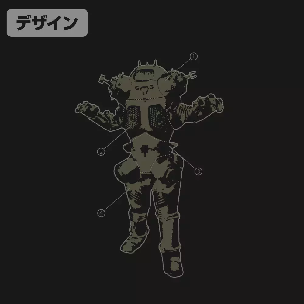 ウルトラセブン キングジョー分離図解 Tシャツ/SUMI-XL 画像 2 | AniSmile