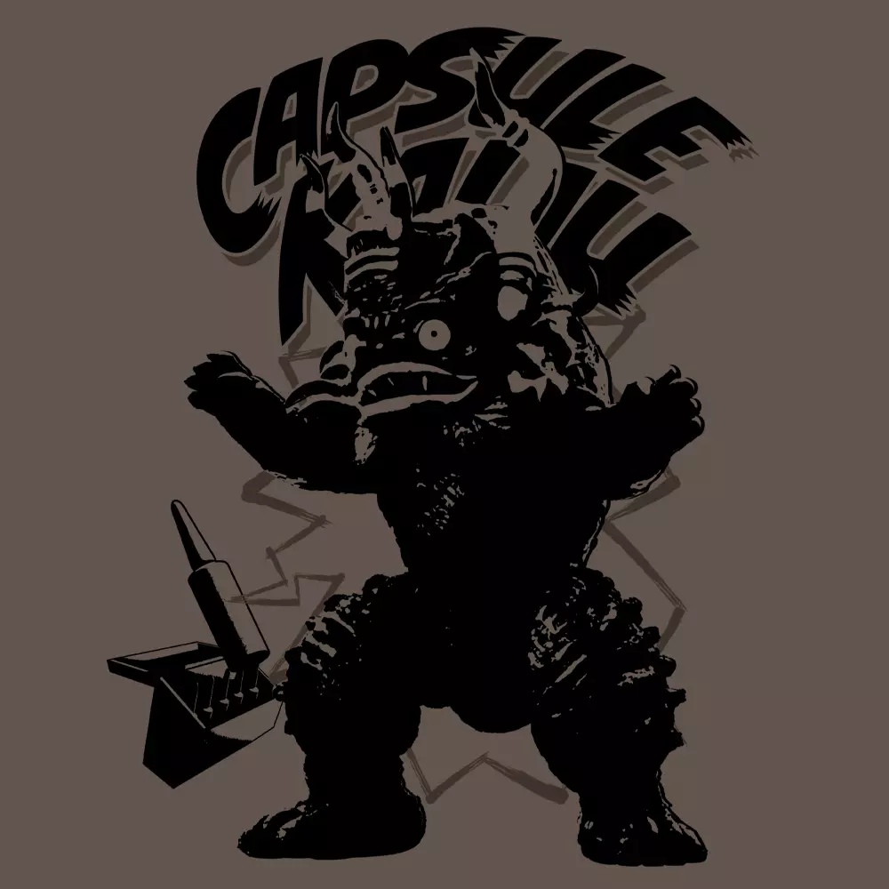ウルトラセブン カプセル怪獣 ミクラス Tシャツ/CHARCOAL-XL 画像 2 | AniSmile