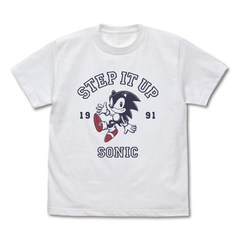 クラシックソニック 「STEP IT UP」 Tシャツ/WHITE-M 画像 2 | AniSmile