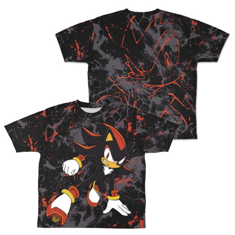 ソニック・ザ・ヘッジホッグ 究極生命体 シャドウ 両面フルグラフィックTシャツ/M - official product image | AniSmile