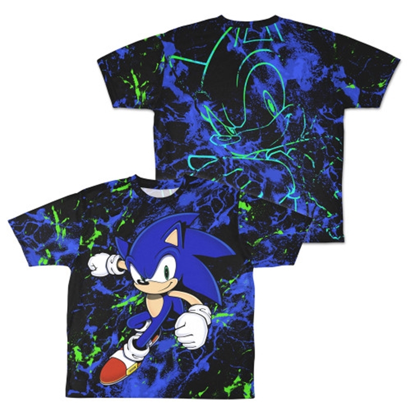音速のハリネズミ ソニック 両面フルグラフィックTシャツ/M - 公式商品画像 | AniSmile