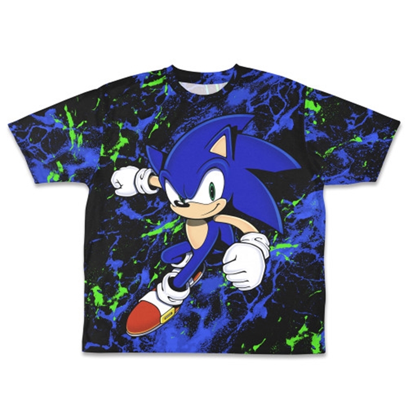 音速のハリネズミ ソニック 両面フルグラフィックTシャツ/M 画像 2 | AniSmile